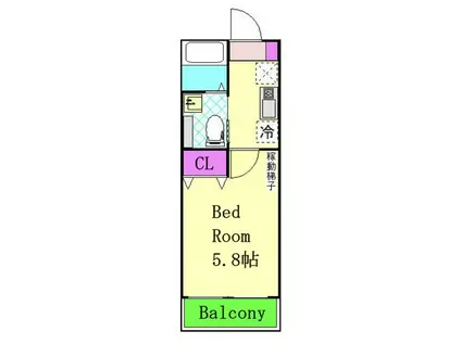 アザーレ・パッシオ読売ランド前(1K/1階)の間取り写真