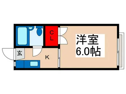 メゾンイナヨシ(1K/2階)の間取り写真