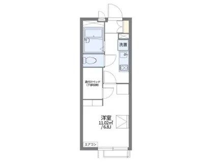 レオパレス川崎大師(1K/2階)の間取り写真