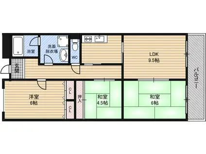 メゾンプロープル(3LDK/4階)の間取り写真