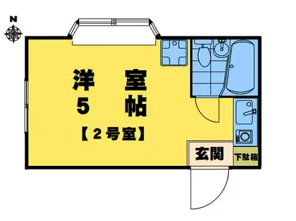 セレシア哲学堂(ワンルーム/1階)の間取り写真