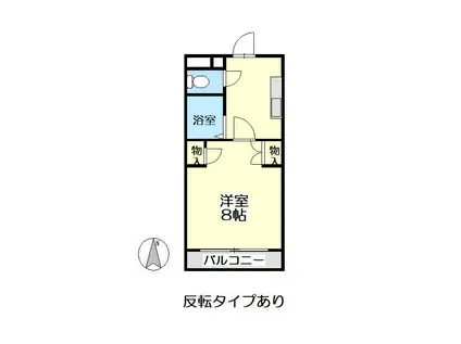 コーポソイビーンサウスツリー(1K/3階)の間取り写真