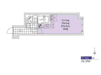 EXAM新中野II(ワンルーム/2階)の間取り写真