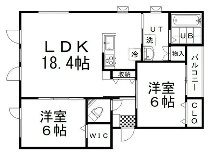 ふぁみぃゆ3(2LDK/2階)の間取り写真