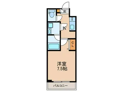 CREVISTA常盤台(1K/2階)の間取り写真