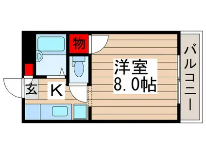 第11メゾンエステルナ(1K/3階)の間取り写真