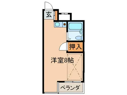 ビラキャスケード(ワンルーム/4階)の間取り写真