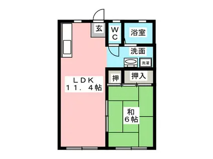 フォーレストコーポ市川(1LDK/1階)の間取り写真