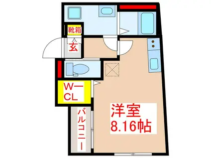 ルノン堀江町(ワンルーム/4階)の間取り写真