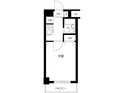 フェニックス新宿7丁目(1K/6階)の間取り写真