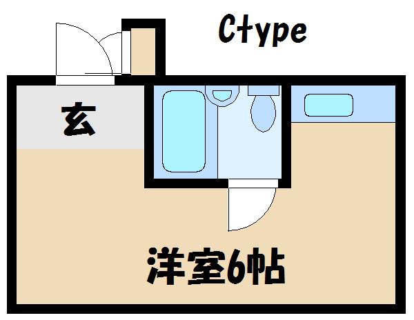 ラムール西明石(ワンルーム/5階)の間取り写真