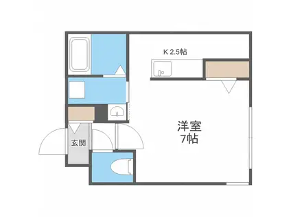 インフィニト麻生ステーション(1K/3階)の間取り写真
