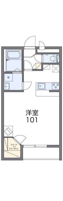 レオパレスメーテルベ(1K/2階)の間取り写真