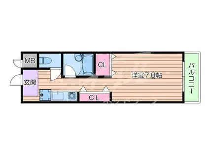 イオテラスNAKAMURA(ワンルーム/3階)の間取り写真