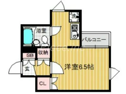 レジデンスノーブル(1K/4階)の間取り写真