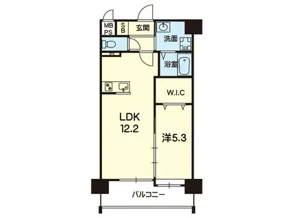 テクノパレス THE YUUKI(1LDK/3階)の間取り写真