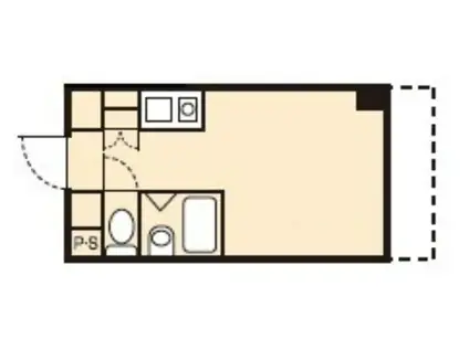 ドミール堺筋本町(ワンルーム/11階)の間取り写真