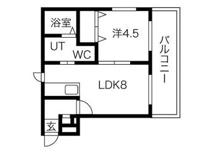 ANGEAILE43°(1LDK/5階)の間取り写真