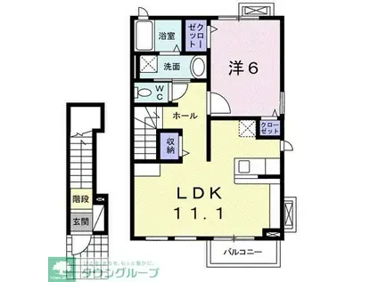 ブリッサ(1LDK/2階)の間取り写真
