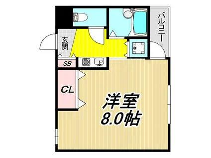 アレックスビル(1K/4階)の間取り写真