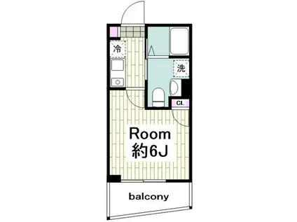 COMFORT岩間町(1K/3階)の間取り写真