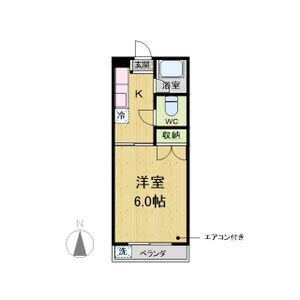 フローラ大坪(1K/3階)の間取り写真