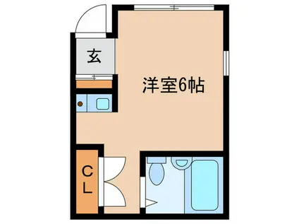 エクセレントハウス(ワンルーム/1階)の間取り写真