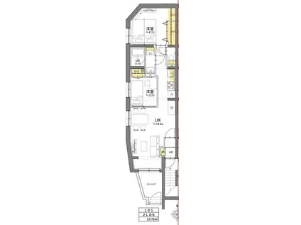 TASUKI RICHESSE SHIN-NAKANOタスキ リシェ(2LDK/1階)の間取り写真