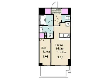 BRILLIA早稲田鶴巻町(1LDK/6階)の間取り写真