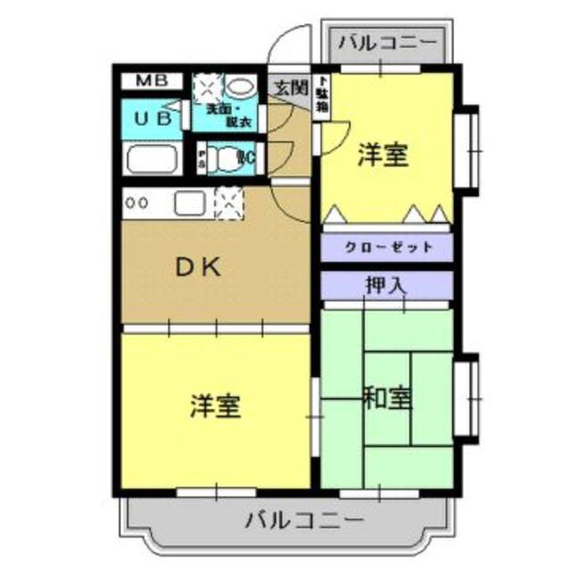 グレイス(3DK/1階)の間取り写真