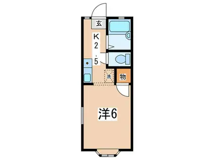 シャルム西谷戸I(1K/1階)の間取り写真
