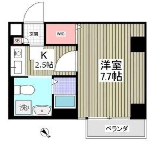 STUDIO FLAT(1K/1階)の間取り写真