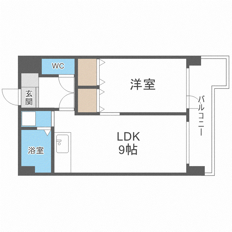 AMS352ビル(1LDK/7階)の間取り写真