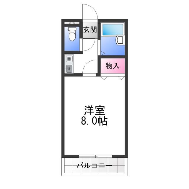 メゾンドプラトン(1K/2階)の間取り写真