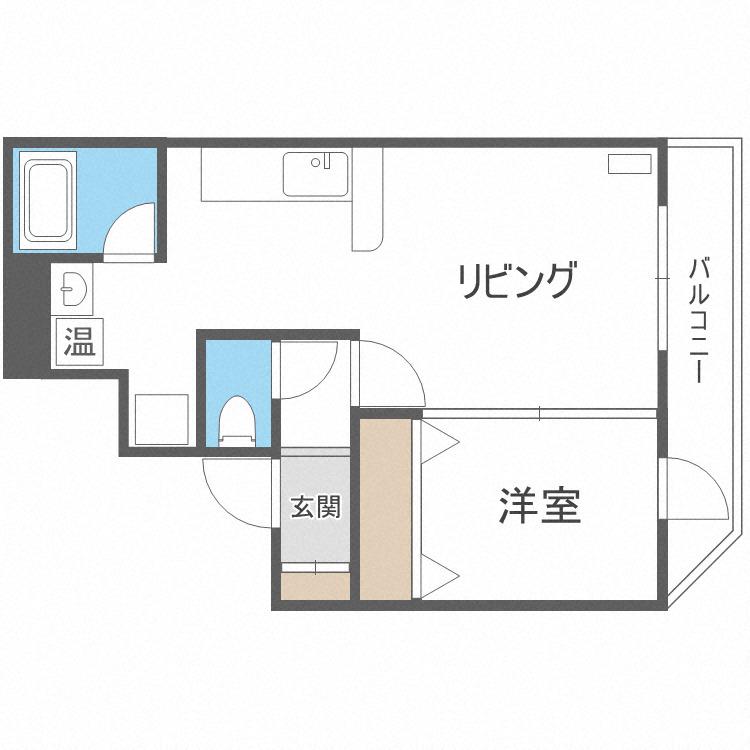 カピテーヌ円山(1LDK/2階)の間取り写真