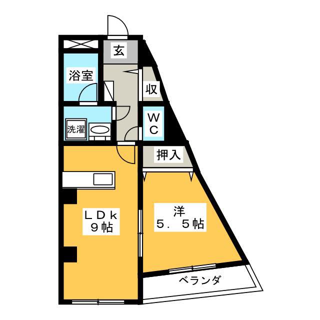 ヴィブレMAKI(1LDK/4階)の間取り写真