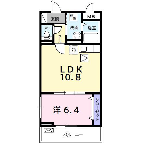 プランドール(1LDK/1階)の間取り写真