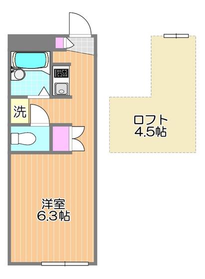 FOREVER RESIDENCE IMAIII(1K/2階)の間取り写真