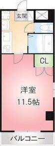 THUマンション(1K/5階)の間取り写真