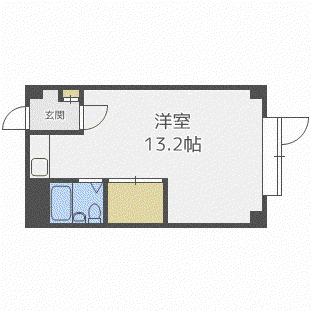 Vハウス(1K/2階)の間取り写真