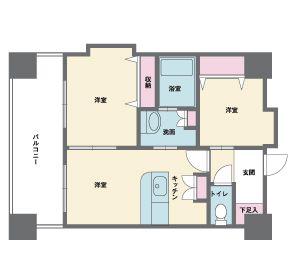 HF西新宿レジデンスウエスト(1SLDK/12階)の間取り写真