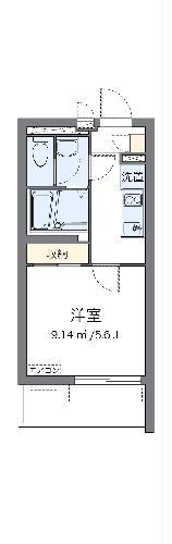 クレイノ錦(1K/3階)の間取り写真