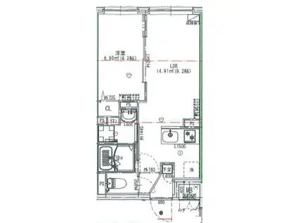CROSTONE成増(1LDK/4階)の間取り写真