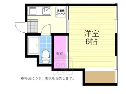 フローラ岸部(1K/4階)の間取り写真