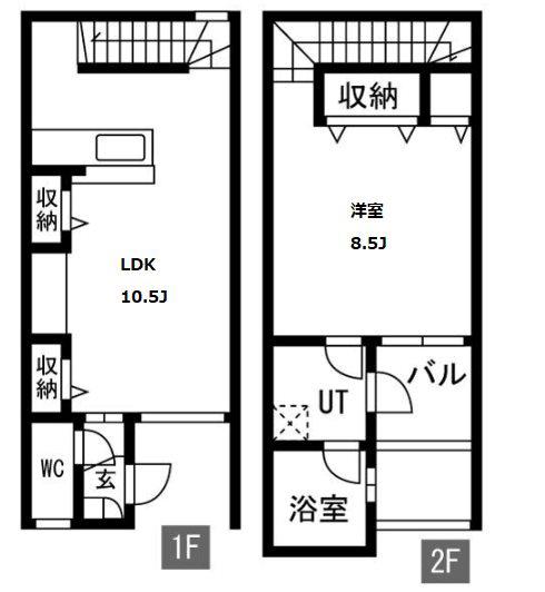 ARNADIA(1LDK/1階)の間取り写真