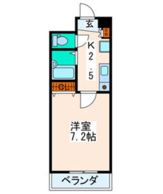 シティマンション錦町(1K/5階)の間取り写真