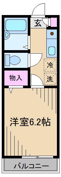 コンフォール日吉(1K/2階)の間取り写真