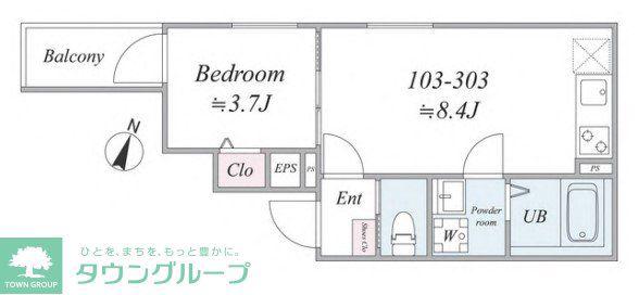 KASHIWA STREAM(1LDK/3階)の間取り写真