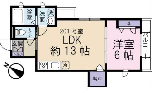 KDRS(1LDK/2階)の間取り写真