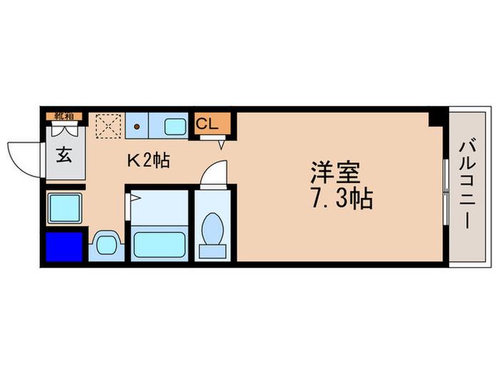 レジデンス寿(1K/3階)の間取り写真